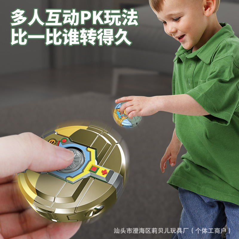 Nuevo giroscopio mecánico de deformación de la punta del dedo creativo descomprimir niños girar cool deformación giroscopio robot juguete pequeño