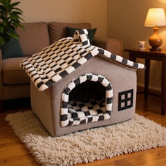 猫小屋、犬小屋、ハウス型、オールシーズン万能、小型犬テディ、冬暖かい、取り外して洗える犬小屋、ペット寝具