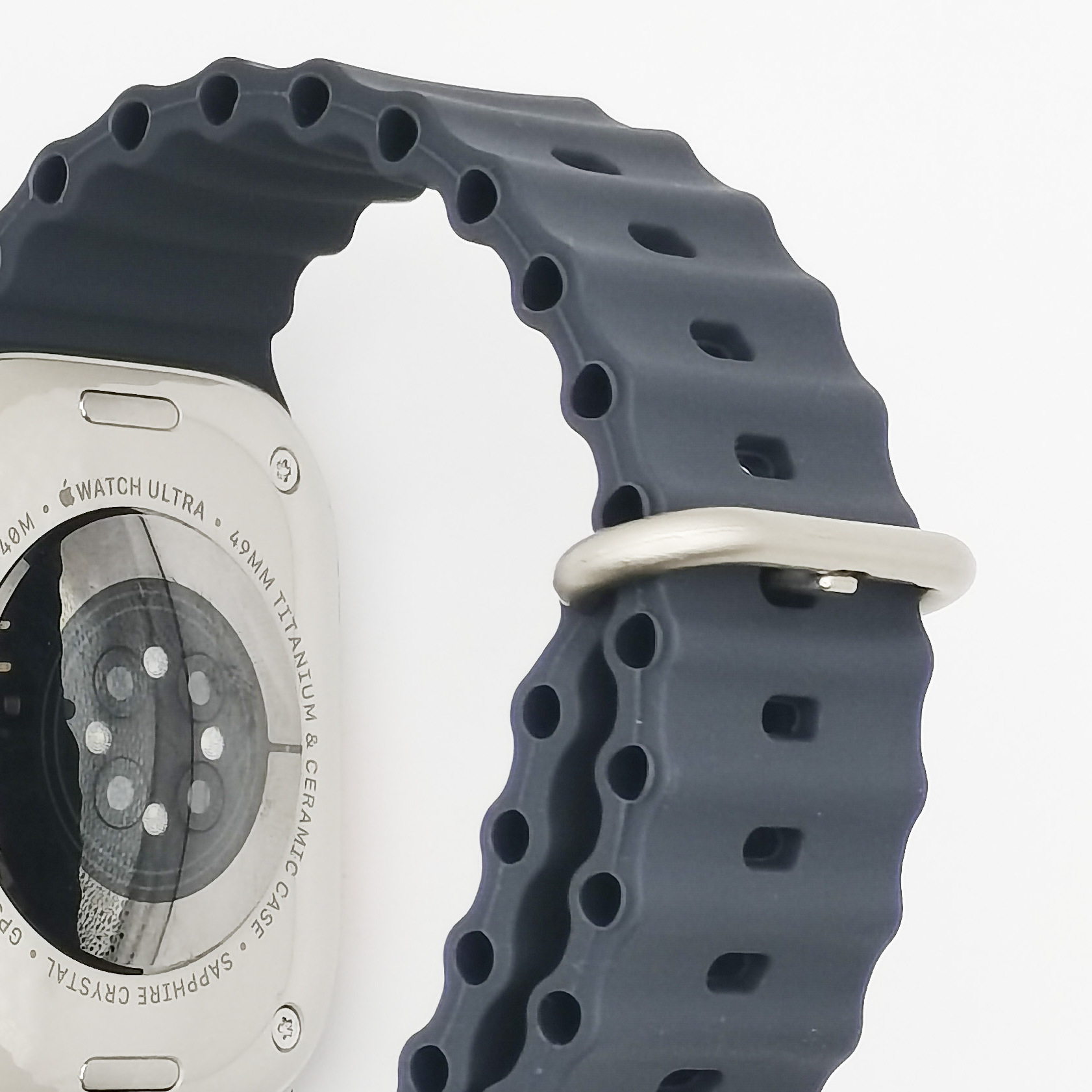 Adecuado para Apple reloj ultra 8 generación Correa Marina nuevo 49mm correa de reloj de silicona doble anillo