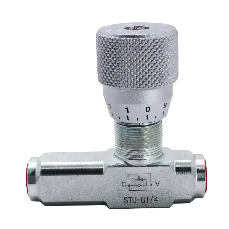 单向节流阀 STU-G1/4 油缸调速阀 流量控制阀工程车辆配件 适用于