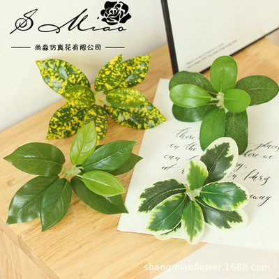 新款兩節人造小綠植創意人造家居裝飾綠植仿真花廠家直供壹件代發