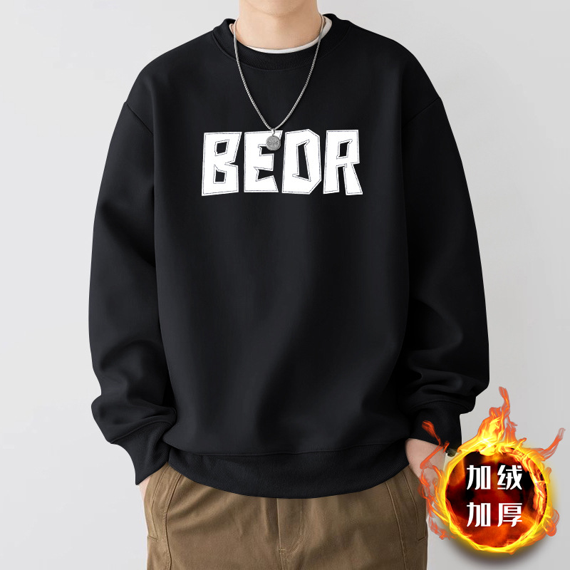Suéter de cuello redondo para hombres otoño y invierno marca de moda americana de alta calle impresión suelta chaqueta deportiva de moda camiseta de manga larga casual
