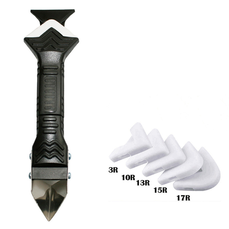 三合一金属刮刀玻璃刮板密封胶抹泥刀角灌浆填缝剂水槽厨房瓷砖