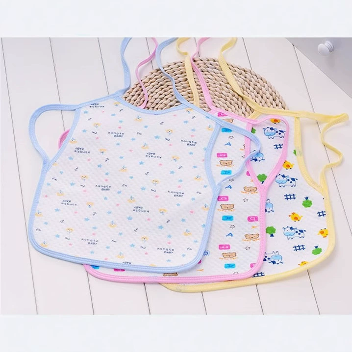 Нагрудник-жилетка на шнуровке, хлопковый водонепроницаемый нагрудник для кормления, нагрудник для малышей, детский нагрудник, хлопковая марля, водонепроницаемый и дышащий