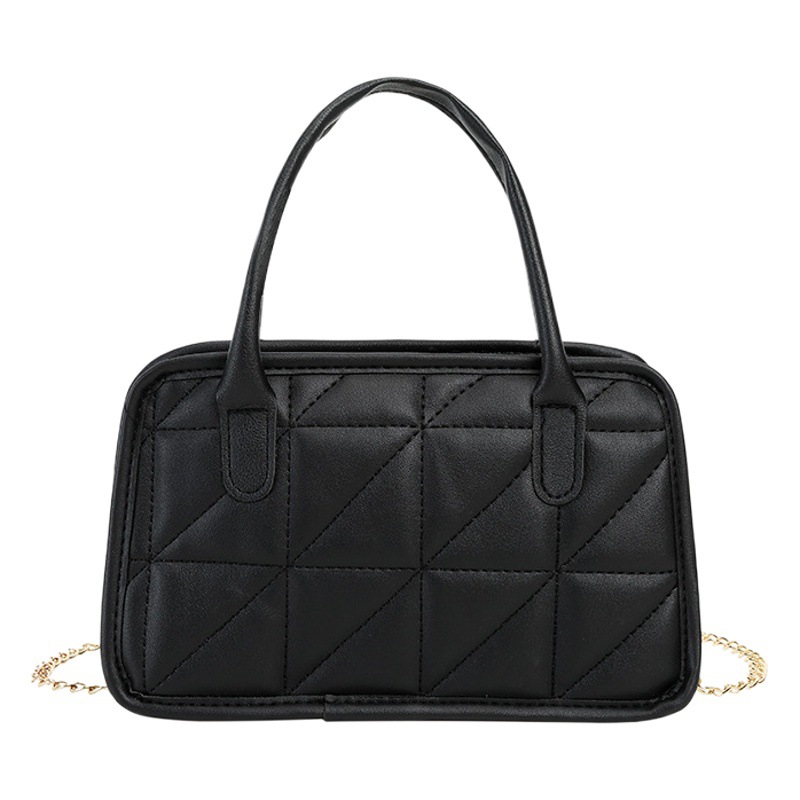 Bolso de las mujeres nuevo estilo acanalado portátil pequeño bolso cuadrado simple caramelo color crossbody bolsa moda personalizada cadena bolso de hombro