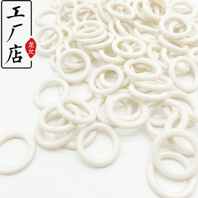 厂家现货供应亚克力圆圈25mm白色实心塑胶闭口圆环内径40mm玩具圈