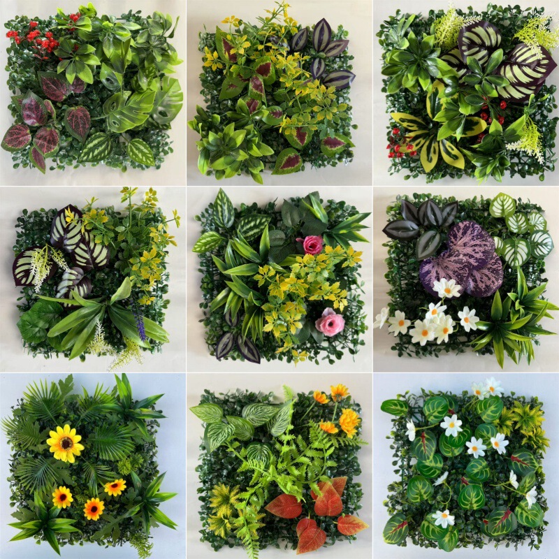 Plant Wall, Artificial Turf, Green Plant Wall Decoration, Background Wall, Artificial Flowers, Landscaping, Artificial Bonsai, Plastic Green Turf, High Simulation Plant Wall, Artificial Turf, Green Plant Wall Decoration, Background Wall, Artificial Flowers, Landscaping, Artificial Bonsai, Plastic Green Turf, High Simulation