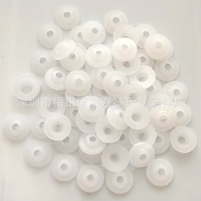 螺纹垫片玩偶玩具眼睛鼻子后扣塑料后座卡扣垫子溶胶机打硬后扣