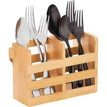 竹制餐具架厨房桌面刀叉筷子收纳盒木质烹饪工具储物架筷笼子支架