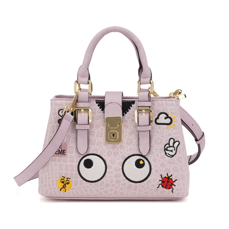 Damas nuevas 2025 cremallera práctica bordado de alto nivel nicho bolso de mochila PU 2876 #