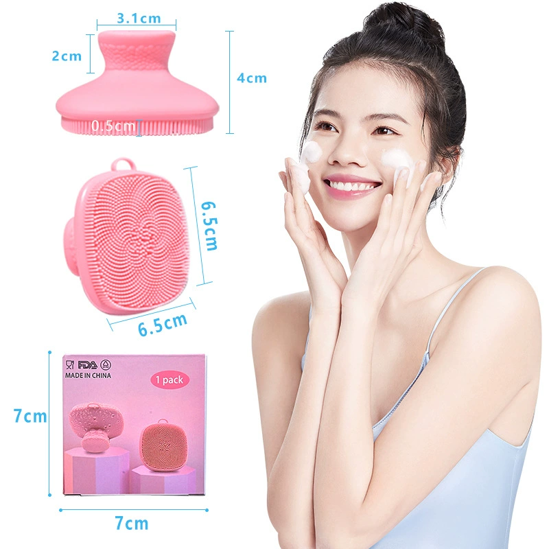 Silicone Facial Cleansing Brush, Square Soft Face Cleansing Pad for Pores & Blackheads