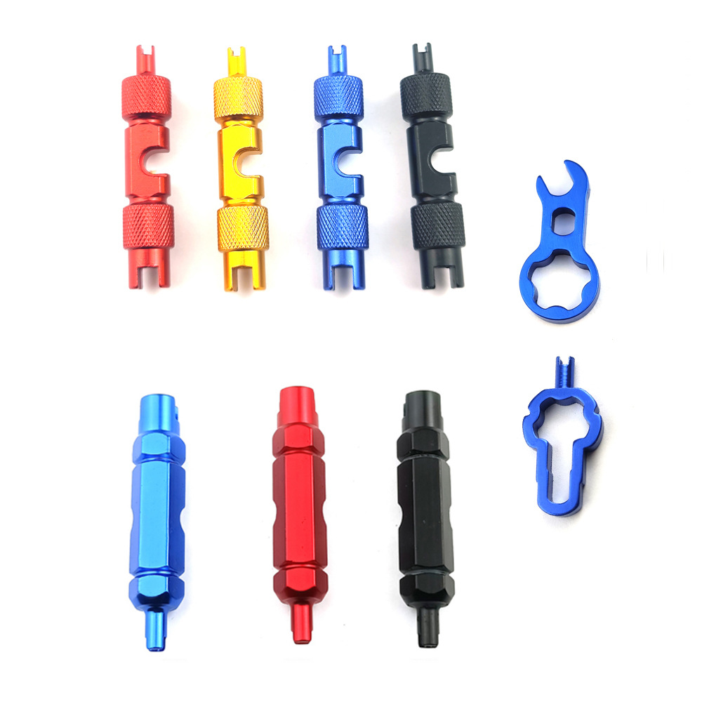 French Valve Core Tool American Valve Wrench Aluminum Alloy Bicycle Valve Tool Tire Tube Tire Extension Removal