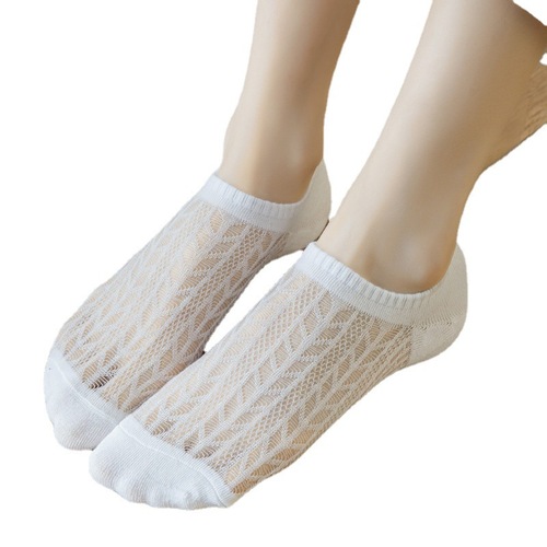 Sugarcane Color Invisible Socks Air Conditioning Socks Children Summer Slipper Socks Plain Color Cotton Socks Thin Hole Socks Mesh Boat Socks Wholesale