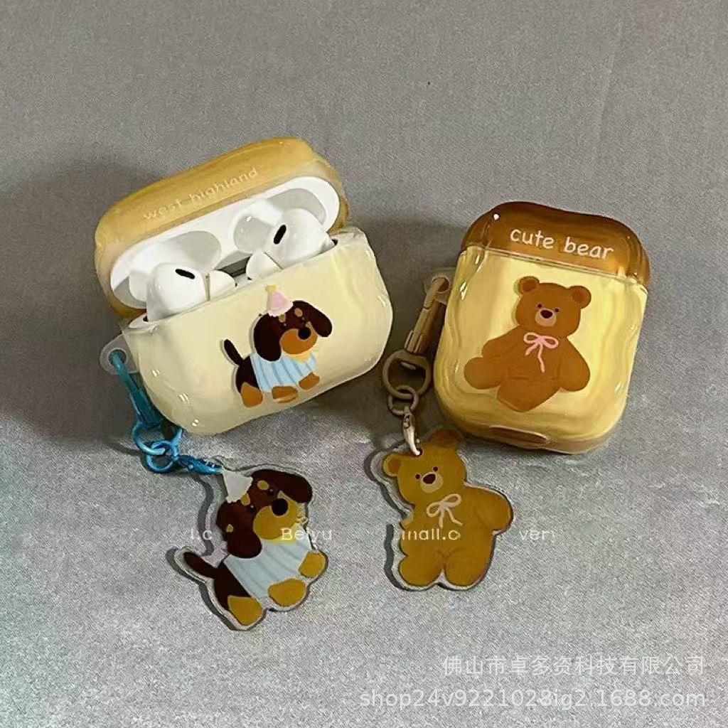 Cartoon Penguin Perro Apple auriculares AirPods 4 auriculares AirPods pro3 estuche