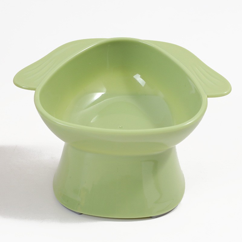 Cubilete gato oblicuo boca comida tazón anti-golpe alimentación gato tazón ins estilo plástico Pet Bowl estante al por mayor