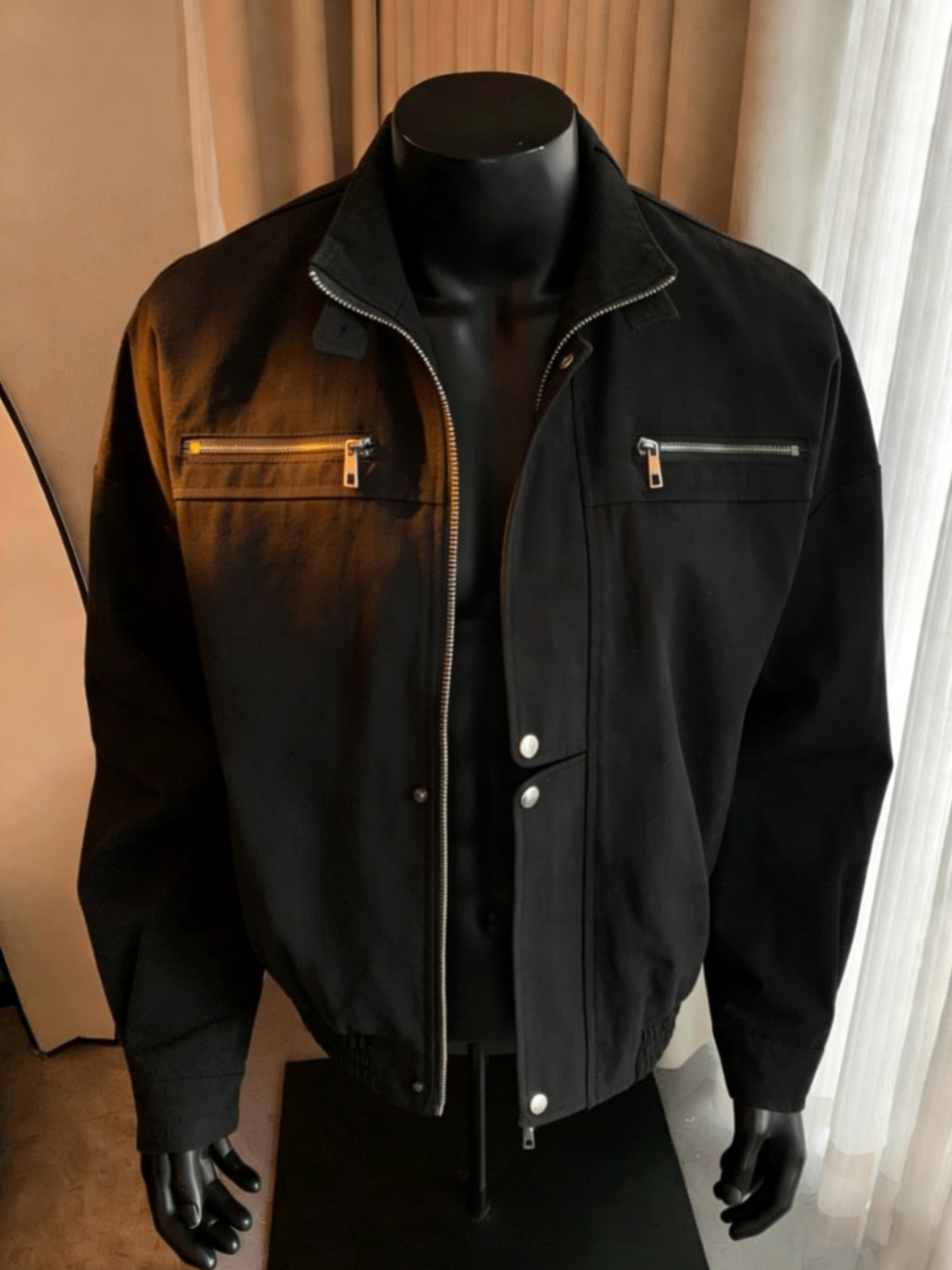 Stand Collar Workwear Jacket Men's Washed Loose Detroit Casual Jacket_viptrois.com