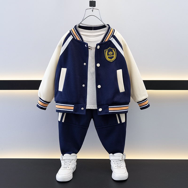 7689 Traje de primavera y otoño Estilo universitario Uniforme de escuela primaria Ropa deportiva Traje de niño pequeño y mediano Traje de dos piezas