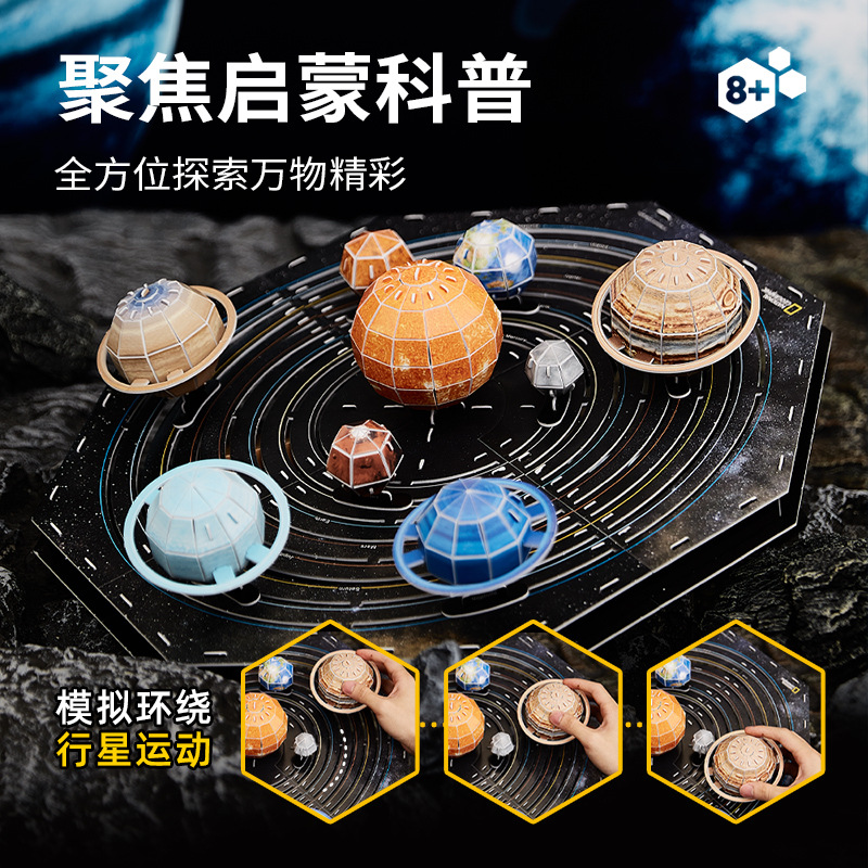 LeCube transfronterizo giratorio sistema solar planeta 3d rompecabezas tridimensional hogar geografía rompecabezas ciencia popular biblioteca de juguetes