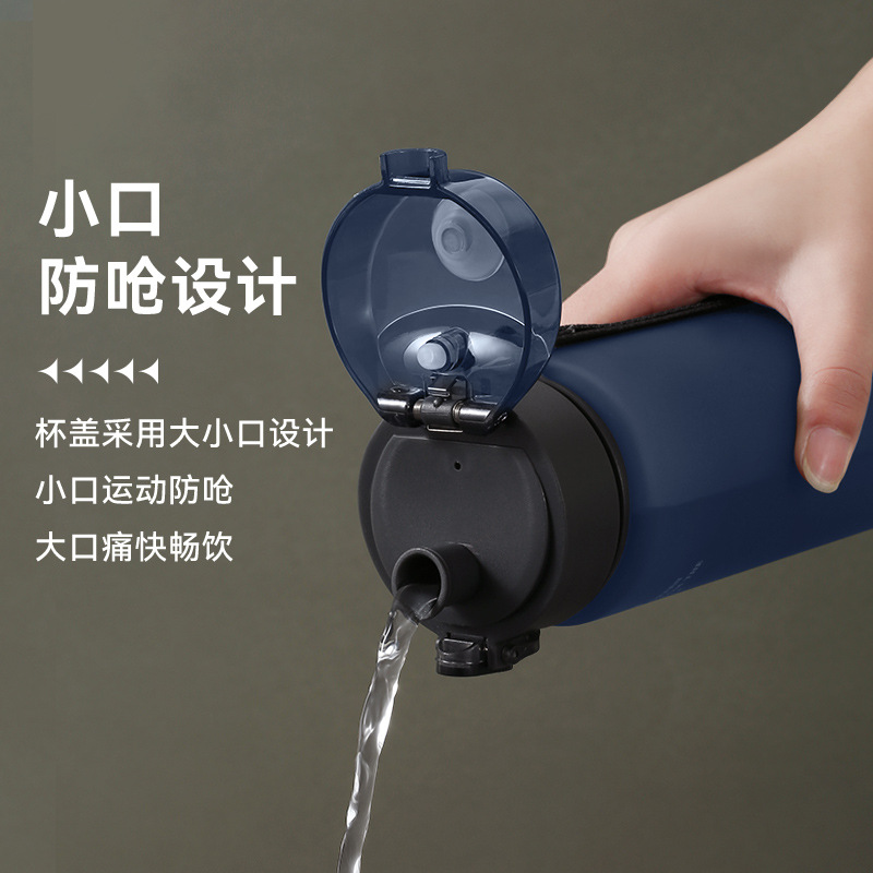 Taza de agua deportiva para estudiantes masculinos y femeninos botella de agua de verano portátil de gran capacidad espacio resistente a la caída Copa fitness taza de té de plástico