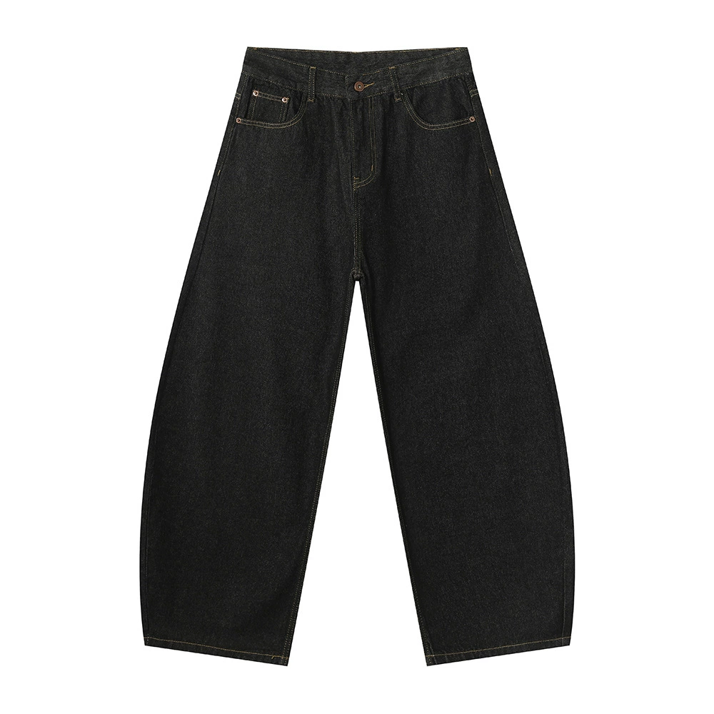 Wide-Leg Jeans (MTLCLOTHES) Korean Style, Water-Washed Denim, Casual Loose Fit