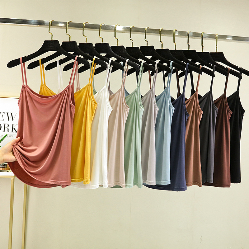 Modal Small Camisole Women's Summer New Sexy Outer Wear Base Round Neck Sleeveless Short Top Modal Small Camisole Women's Summer New Sexy Outer Wear Base Round Neck Sleeveless Short Top