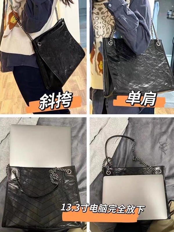 元工場の楊林niki shopping bagトートバッグ本革大容量レジ袋チェーン放浪バッグ|undefined
