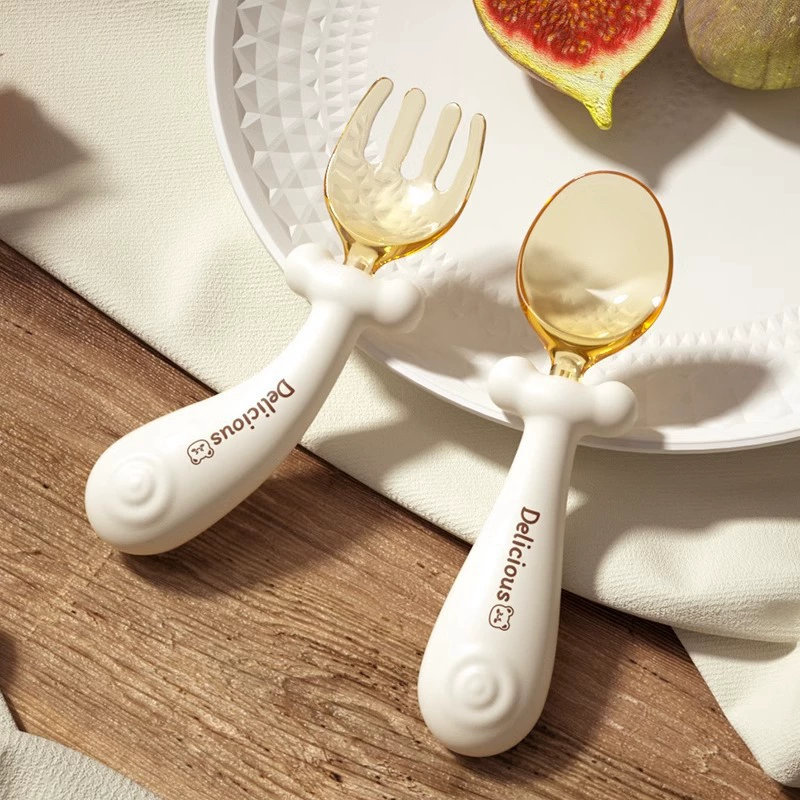 Детская ложка учимся есть обучение самостоятельному питанию Гибкая старше 1 года обучающая ложка детская прикорм детская посуда