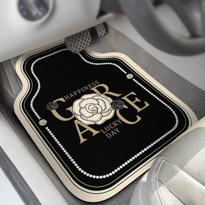 Clean Car Mat Special Car Interior – Universal Foot Pad - ink-based-camellia-front-row-single-piece-diatom-mud