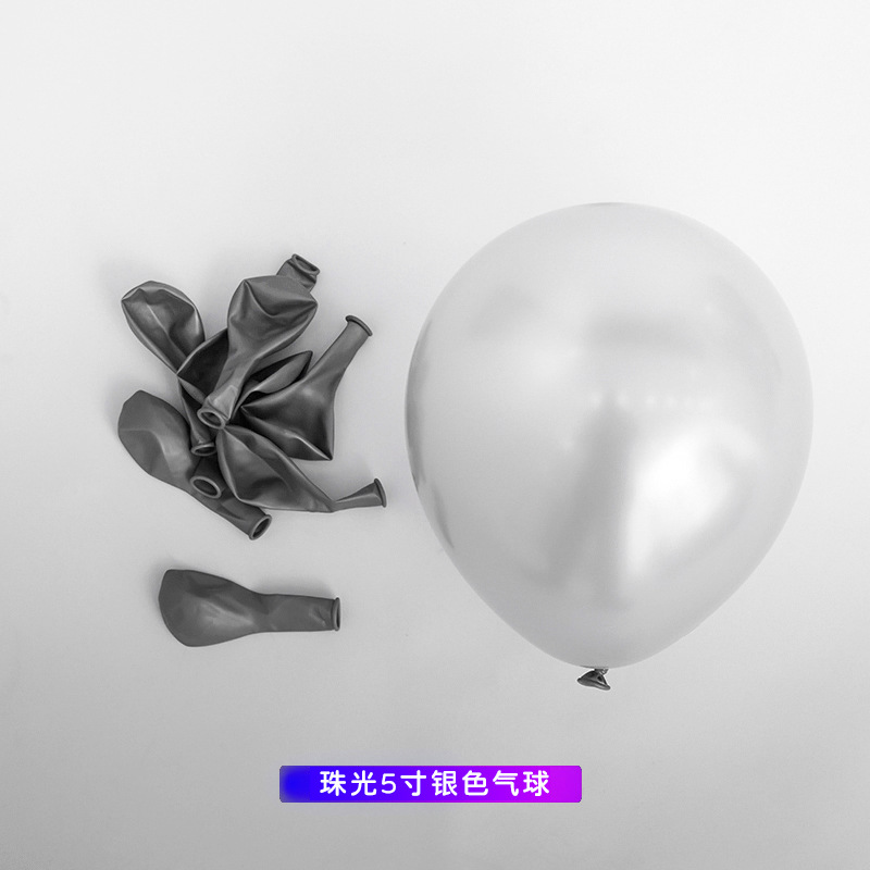 5 pulgadas de plata perlada (100)