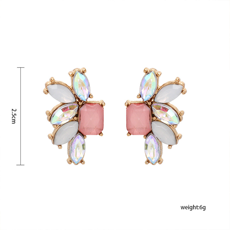 Nihaojewelry Mode Géométrique Acrylique Boucles D&#39;oreilles En Strass Bijoux En Gros display picture 1