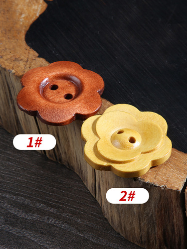 Flower-shaped wood buttons for men and women's clothes, coats and jackets, solid wood buttons, accessories, children's shirts, sweaters, cardigan buttons