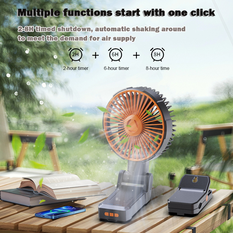 Ventilador Magnético Plegable con Pinza USB Recargable Desmontable para Cocina y Hogar image 1