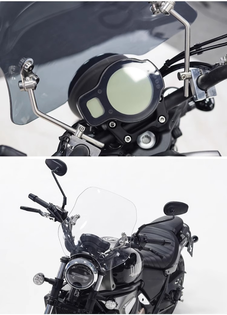Muscle car Wolf suitable for Qianjiang flash 500s windshield windshield front windshield motorcycle modification adjustable