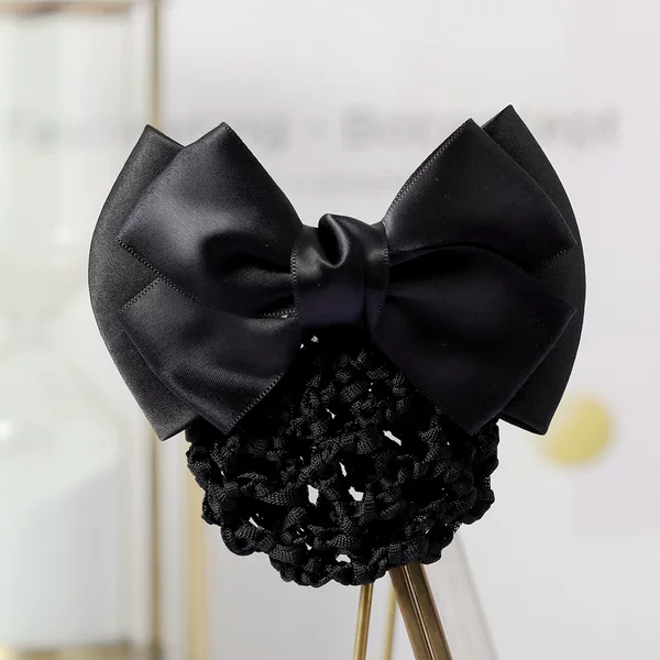 Head Flower Female Professional Nurse Stewardess Bank Work Hair Jewelry Explosions Temperament Hair Net South Korea Bow Net Bag