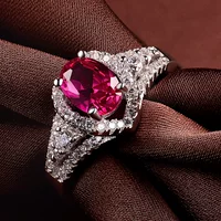 Регулирующееся кольцо, 925 пробы серебро, красный корунд центр, европейский стиль, регулирующее открытие