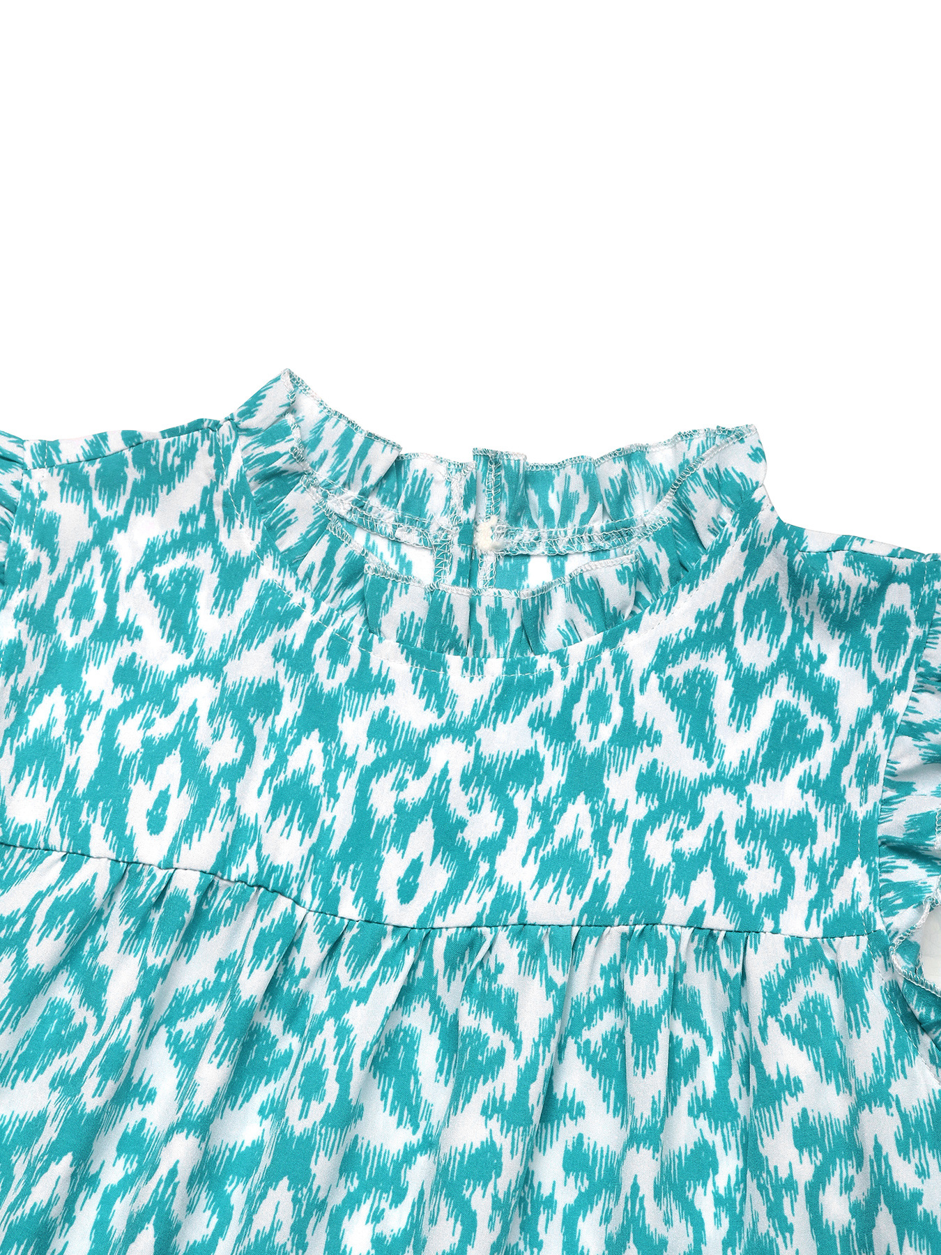 Women Summer round Neck Printed Sleeveless Vest Short Dress