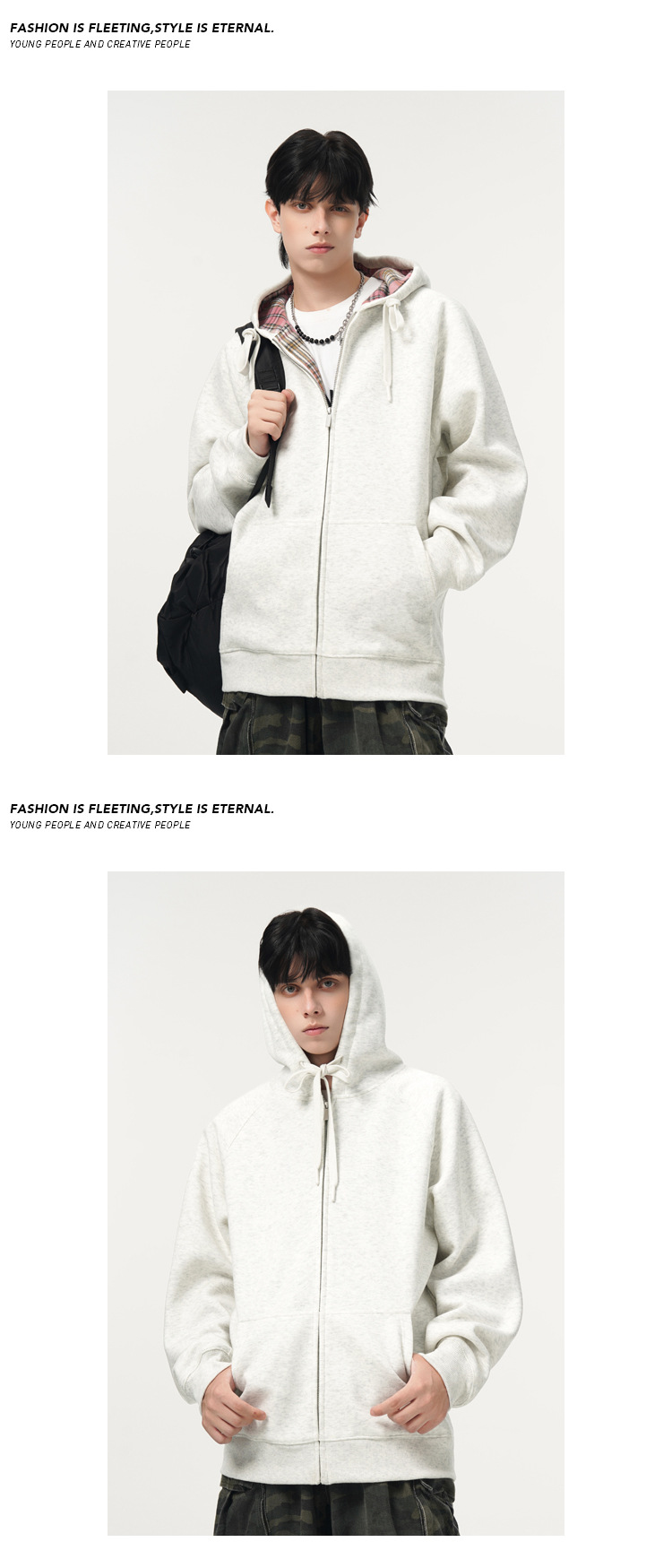Schwerer Oversize Kapuzenpullover Mit Blumenmuster Für Paare_voghion.com