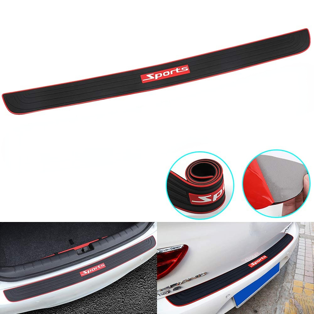 Puerta del maletero del coche alféizar tronco trasero Tira protectora portón trasero parachoques protector anticolisión antiarañazos etiqueta protectora