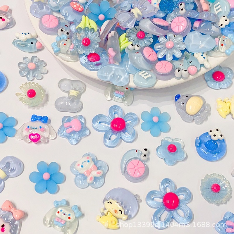 夏の新しい半透明の質感樹脂アクセサリー氷透明漫画カラーミックスクリーム接着剤 diy 生産材料|undefined