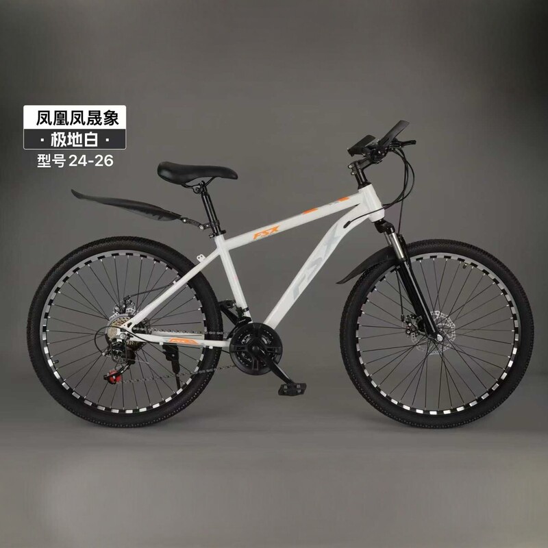 Phoenix Fengshengxiang 26inch Mountain Bike for Men and Women, Variable Speed, Off-Road, Shock-Absorbing, Adult Student Bicycle, Flash Silver Color