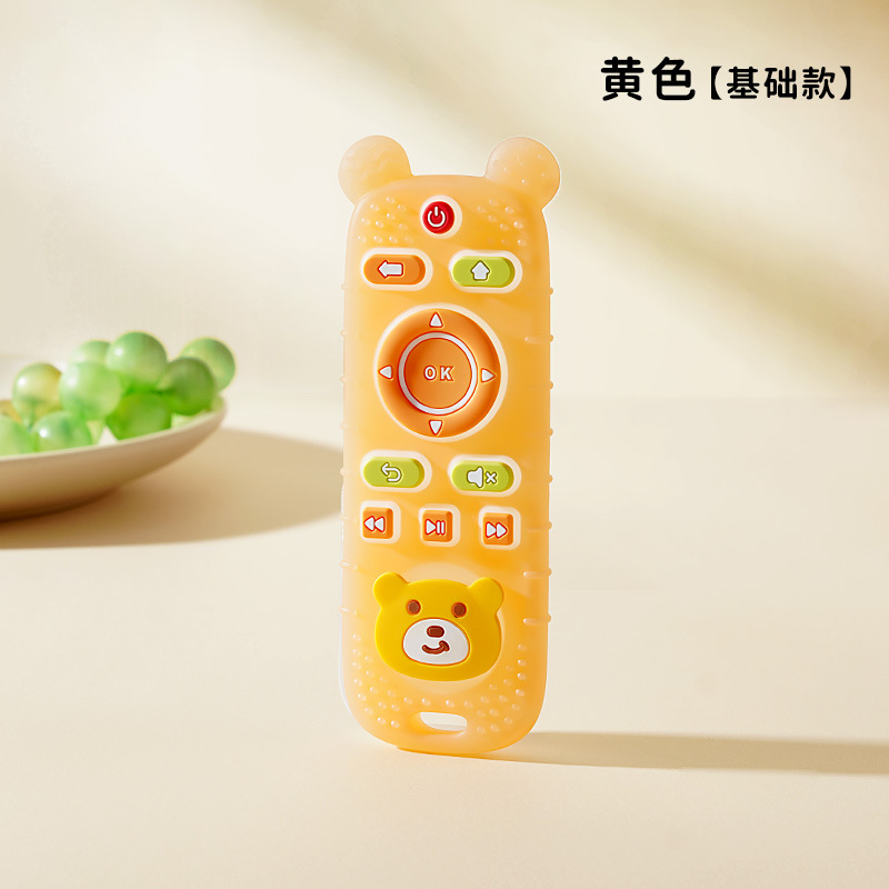 Control remoto goma de dientes para bebés palito de dientes para el apetito pequeño mes de edad goma de mordida 4 meses de silicona para bebés puede roer juguetes