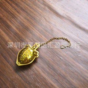 304 gold stainless steel chain fruit grape shape tea strainer stainless steel tea drain with mug