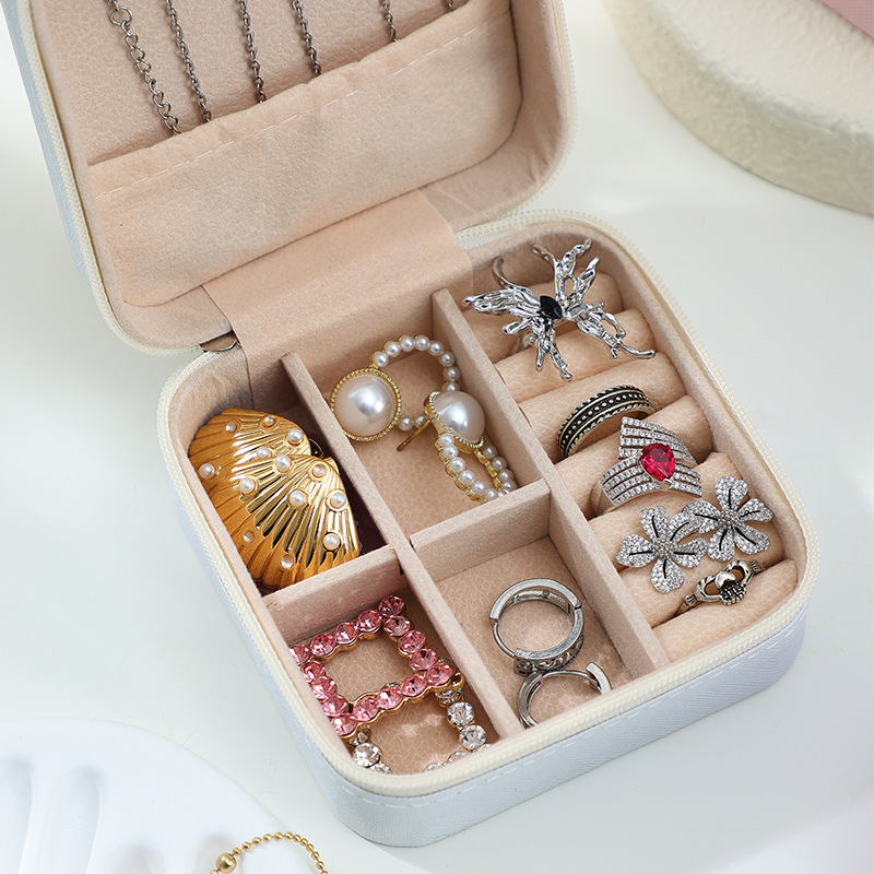 Portable Jewelry Storage Box Valentine's Day Gift Packaging Box Earring Ring Necklace Jewelry Box Decorative Mini Box