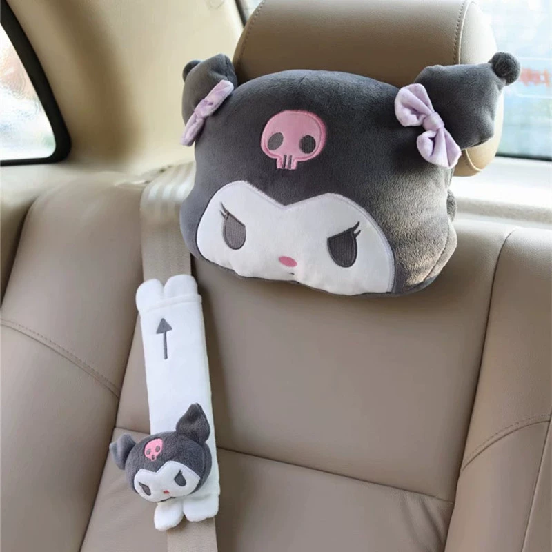 Полиуретановая (или мультяшная) подушка-мультфильм Meloti Little Demon Cartoon Cute Cute Car Pillow -care Подушка для автомобиля Подушка для автомобиля Подушка шейного отдела Cervical Cervical Pillow Vehicle