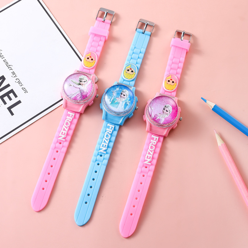 Spot Frozen Children's Watch Flip Rotatable Princess Aisha Toy Watch Quartz Watch for Primary School Students Spot Frozen Children's Watch Flip Rotatable Princess Aisha Toy Watch Quartz Watch for Primary School Students