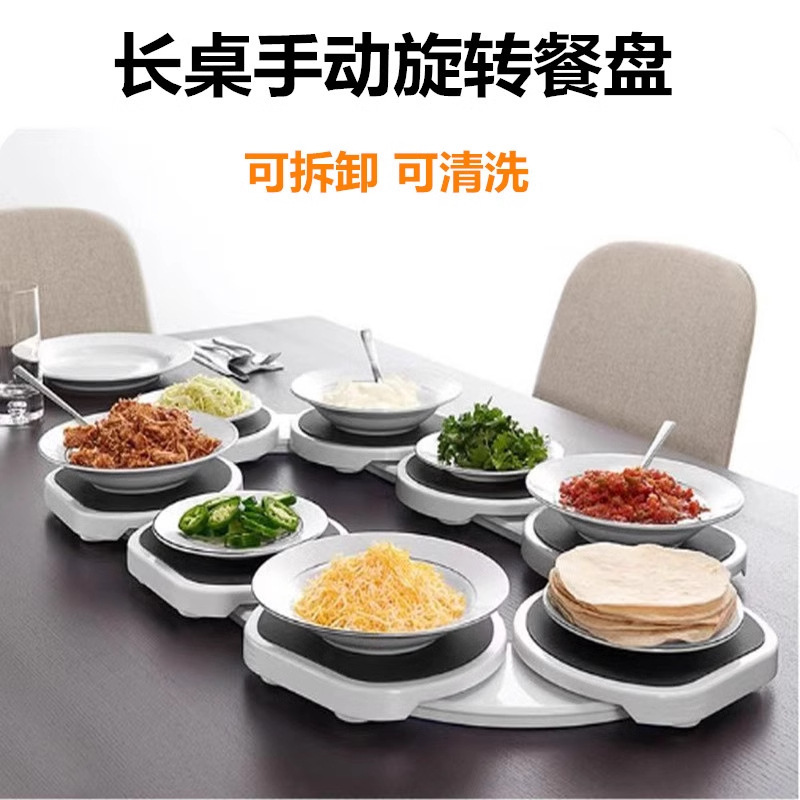 餐桌旋转圆盘底座餐桌防烫垫桌面隔热耐高温可折叠家用待客旋转盘|undefined