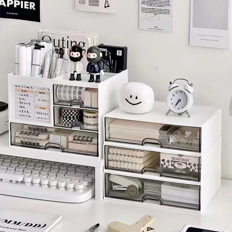 Drawer-Type Desktop Storage Box Student Pen Holder Office Workstation Organizer Acrylic Desk Stationery Organizer Box Drawer-Type Desktop Storage Box Student Pen Holder Office Workstation Organizer Acrylic Desk Stationery Organizer Box