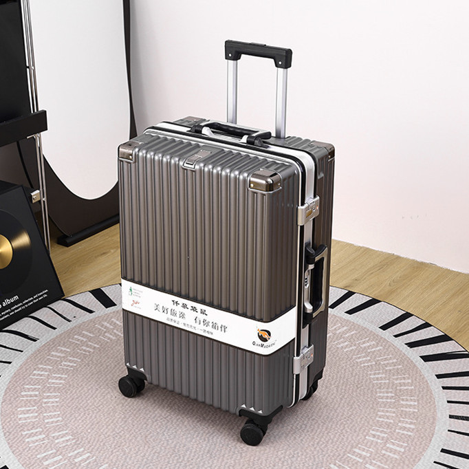 Trolley case aluminum frame business 20 inch boarding suitcase men's and women's universal wheel strong and durable 24 inch password luggage