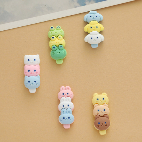 Resin accessories simulated animal food toy ice cream cone diy cream glue mobile phone case hairpin jewelry material package