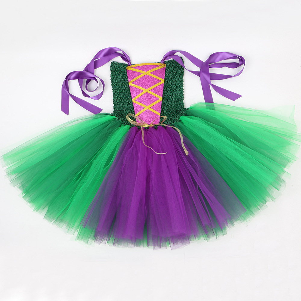 Kid's Clothing children's clothing children's Halloween witch costumes Witch is also crazy role playing mesh tulle skirt_voghion.com